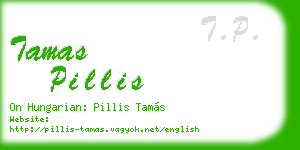 tamas pillis business card